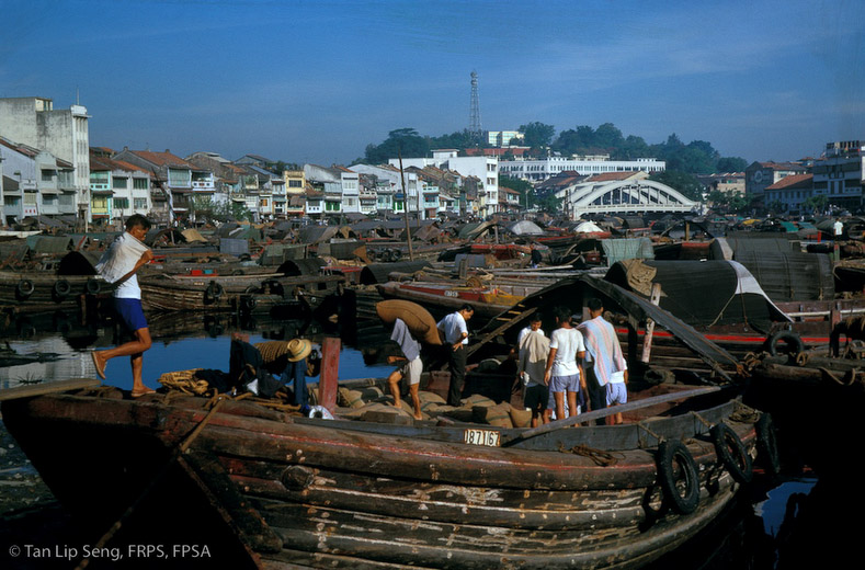 Unloading At Boat Quay